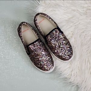 Crew Cuts sparkly slip on sneakers